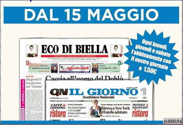 Da oggi Eco di Biella più ricco col Giorno