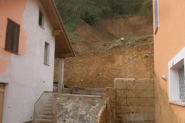 Frana di via Noche, finalmente i lavori