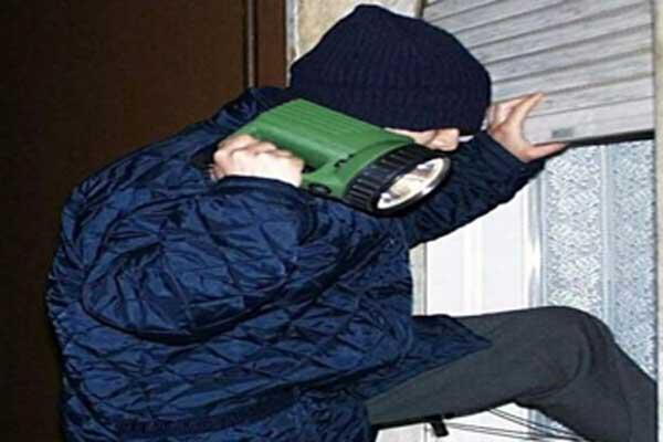 Il ladro affronta la padrona di casa