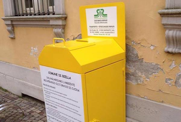 A Biella differenziata più facile per l’olio da cucina