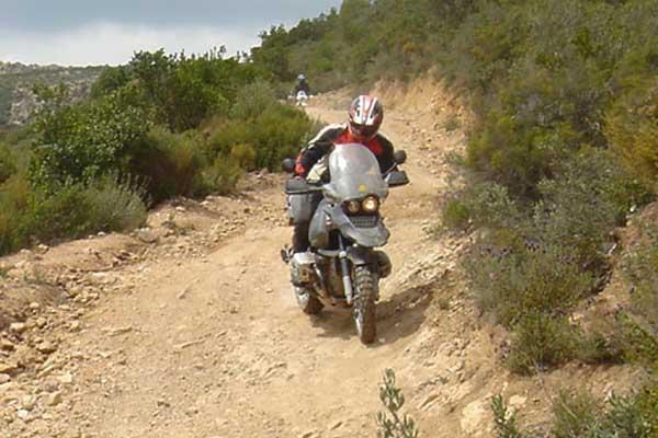 In moto fuori strada