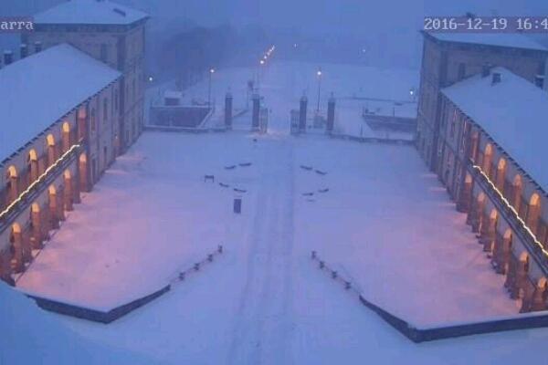 A Oropa 10 centimetri di neve