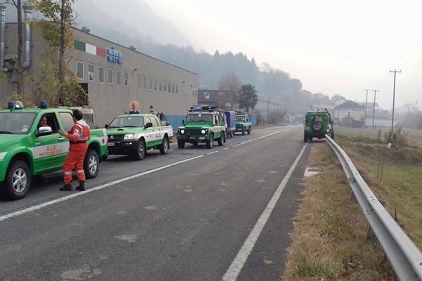 Venti Aib biellesi in aiuto nel Canavese in fiamme