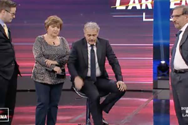 Malore per Giletti a “Non è l’Arena”
