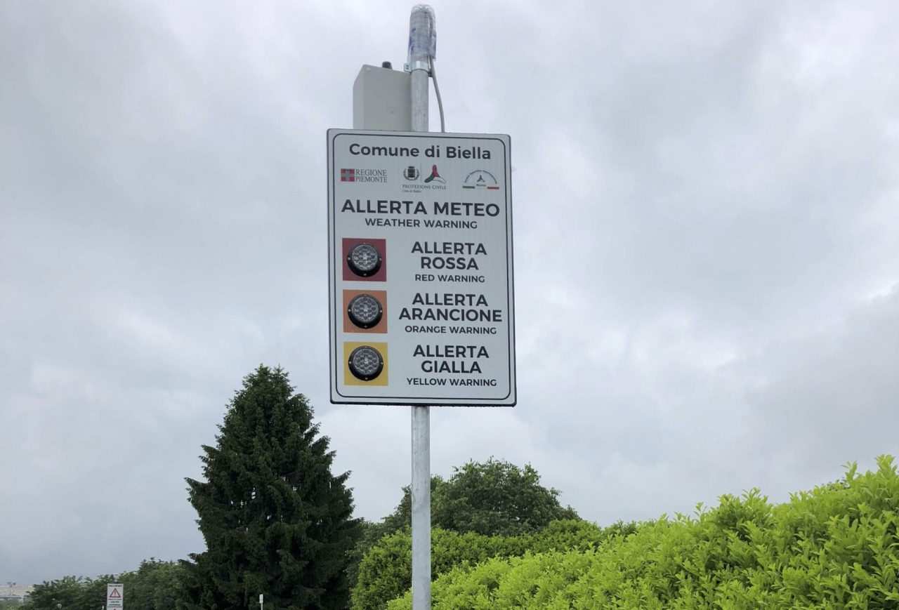 Allerta meteo segnalata con un semaforo