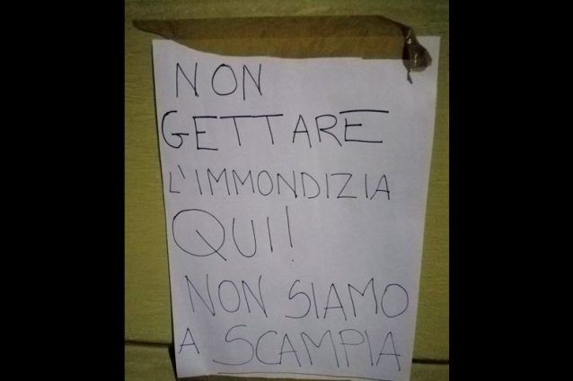 Biella-Scampia, è scontro su un cartello