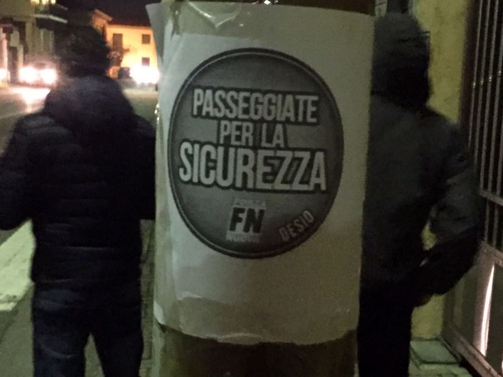 Tombe profanate, FN promuove “Passeggiate della sicurezza”