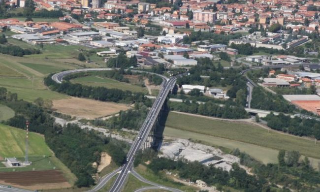 Il viadotto della tangenziale di Biella