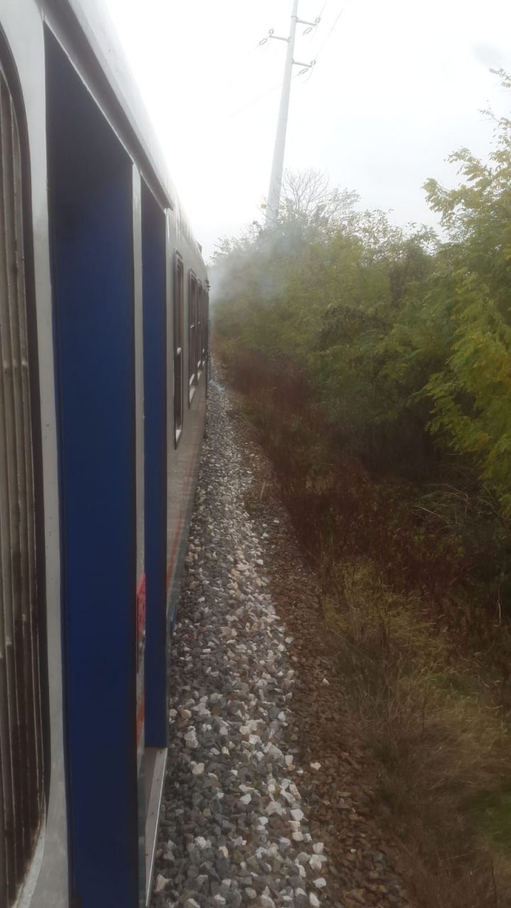 Principio d’incendio sul treno per Biella