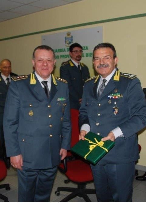 La visita del generale Vicanolo della Guardia di finanza