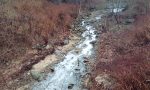 Allarme per la schiuma nel torrente Oremo