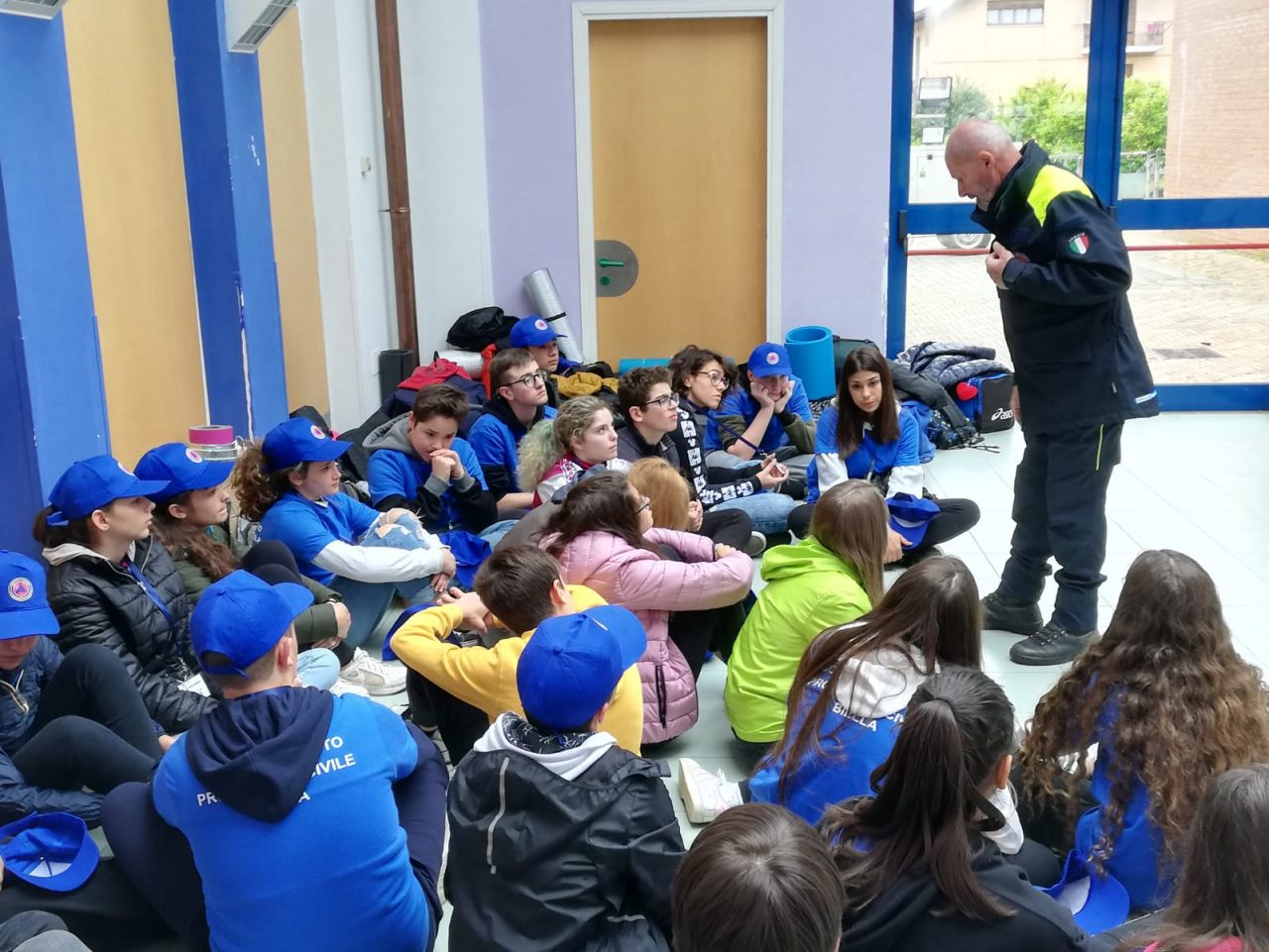 I ragazzi protagonisti dell’esercitazione di Protezione Civile FOTO
