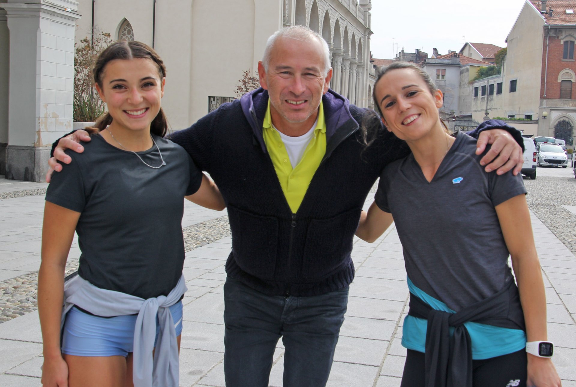 Lucrezia Mancino e Stefania Biscuola con il loro allenatore Andrea Bello