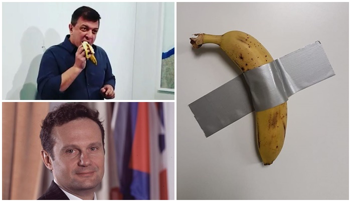 La banana artistica dell’ex assessore Edgardo Canuto