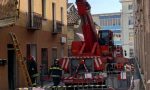 Balcone danneggiato da un mezzo a Miagliano