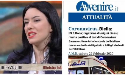 La cantonata della Ministra Azzolina che in diretta tv scredita i giornali di Biella