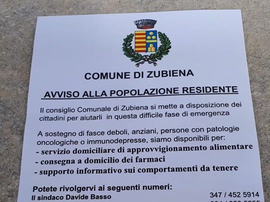 A Zubiena tutto il Consiglio comunale si mette a disposizione dei cittadini