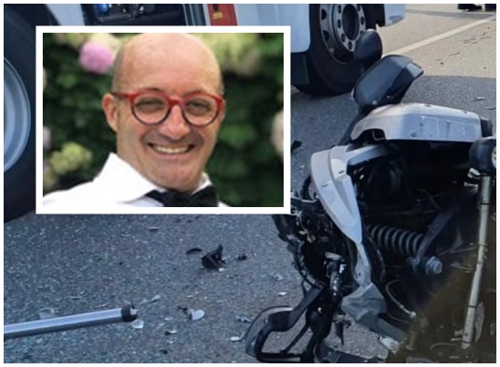 Addio al commerciante di Biella morto nello schianto in moto