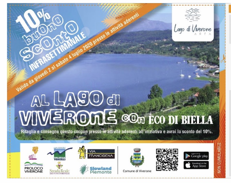 Oggi su Eco buono sconto da spendere nelle attività sul lago di Viverone