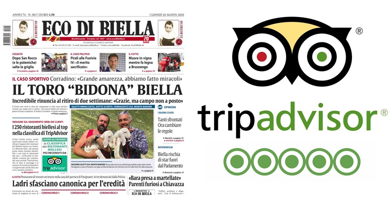 Gli oltre 200 ristoranti biellesi al top di TripAdvisor