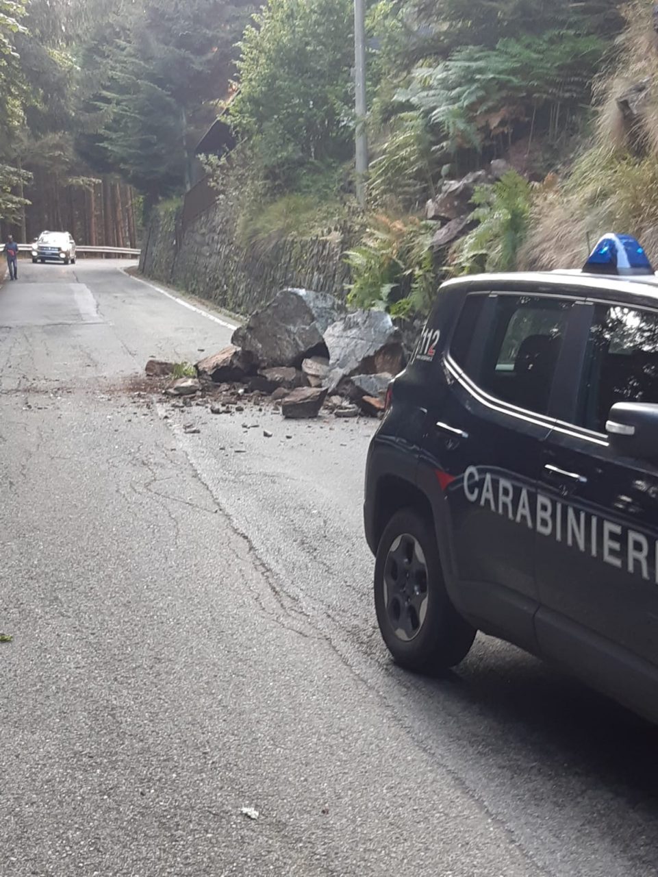 Frana sulla strada per Bielmonte