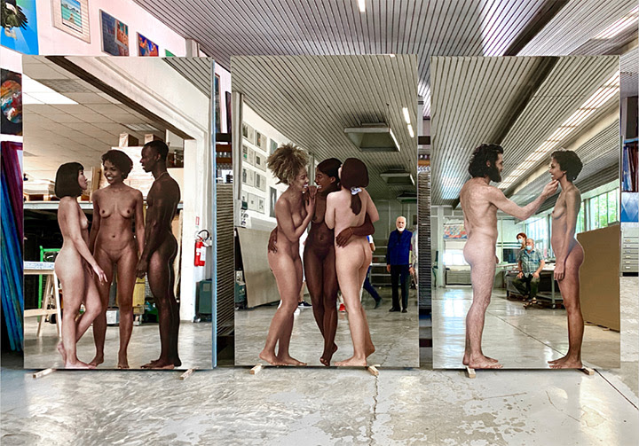 Pistoletto inaugura “Messanudo” ispirata al Covid