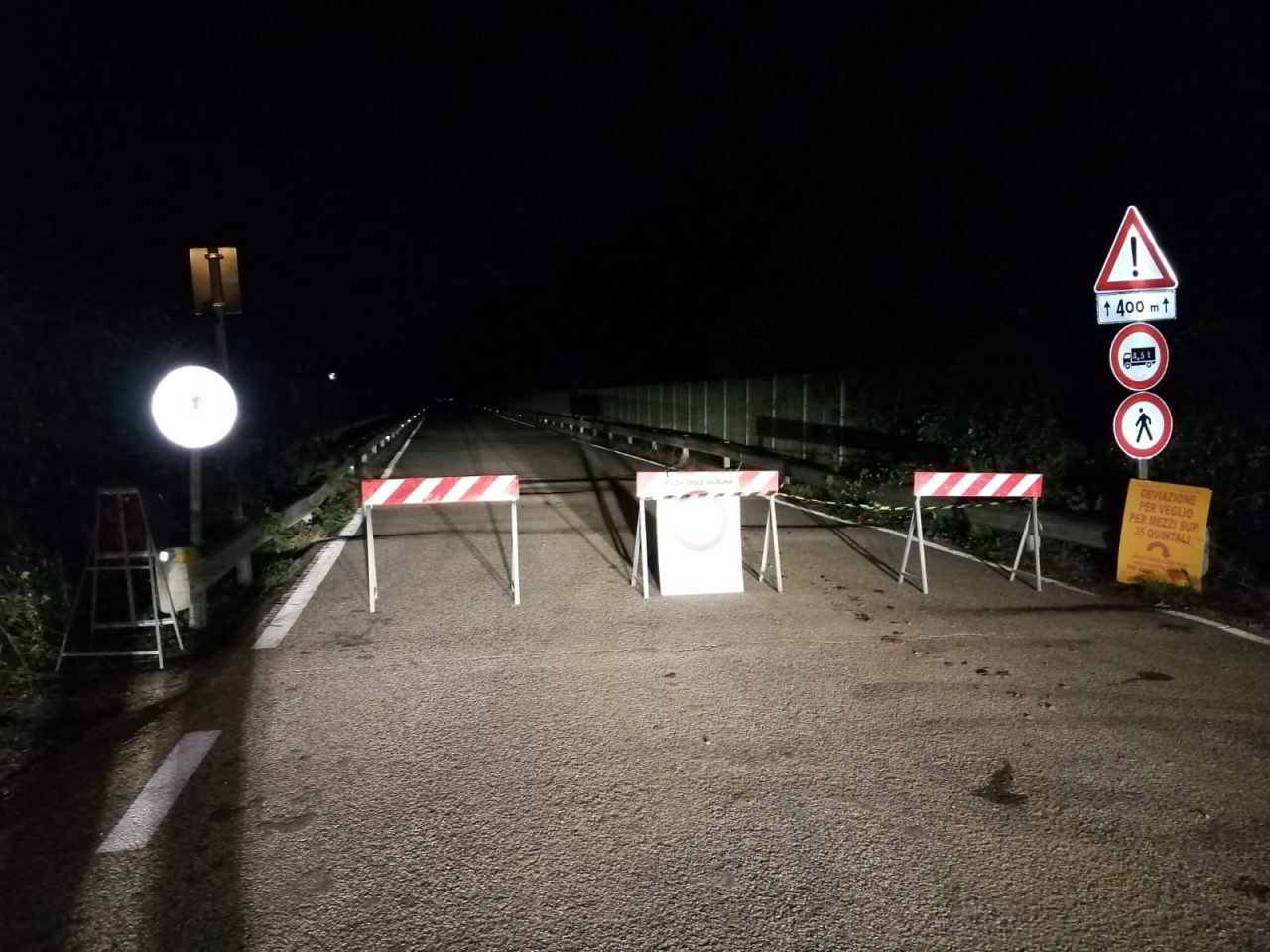 Maltempo: piloni a rischio, chiuso il ponte di Pistolesa