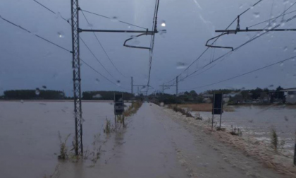 La linea ferroviaria Torino Milano è sott'acqua