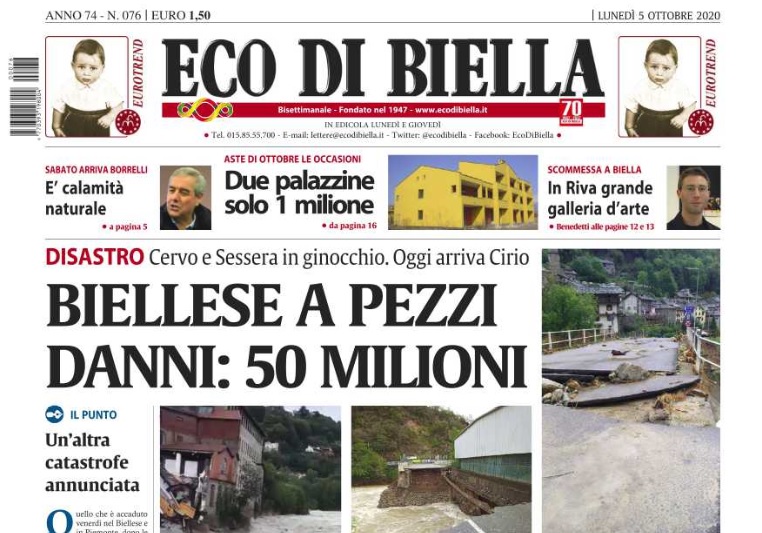 Il Biellese devastato dall’alluvione. Lo speciale di Eco di Biella