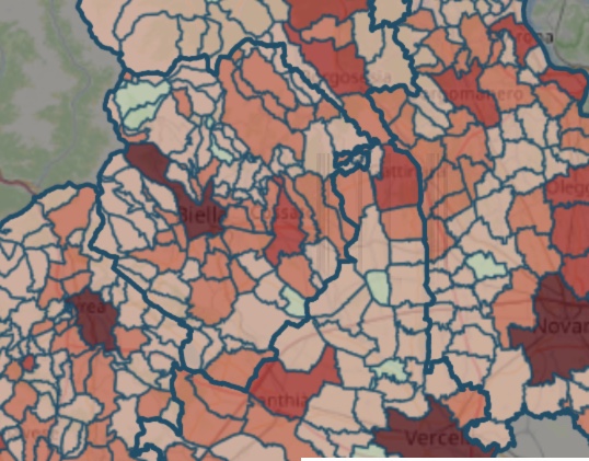 Coronavirus, scende il contagio a Biella e Cossato. Salgono a 4 i comuni Covid- free. Ecco la mappa della Pandemia.