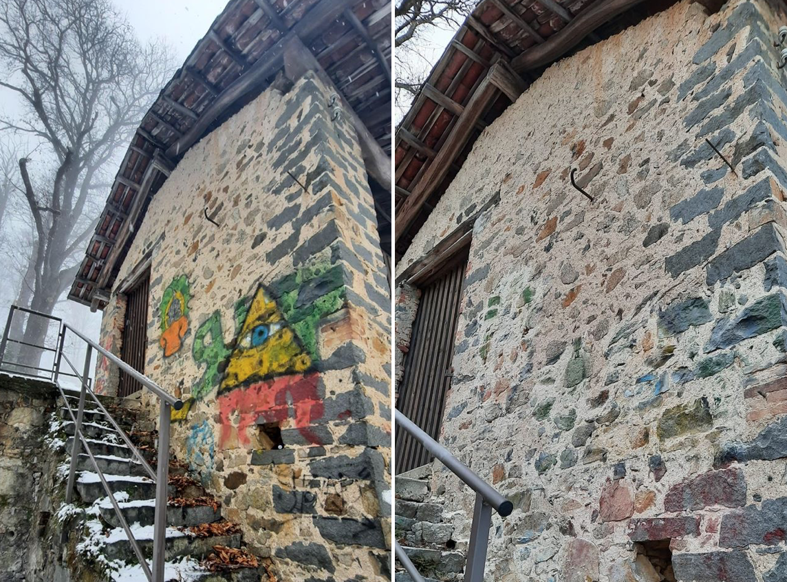 Sconosciuto ripulisce Cascina Caruccia dai graffiti: “Lo stiamo cercando”