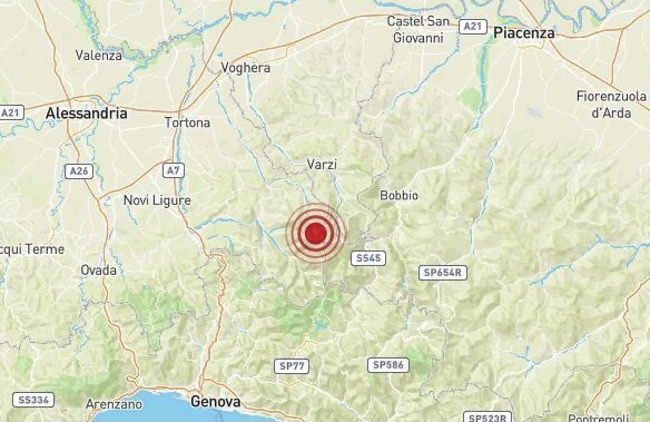 Terremoto in provincia di Alessandria