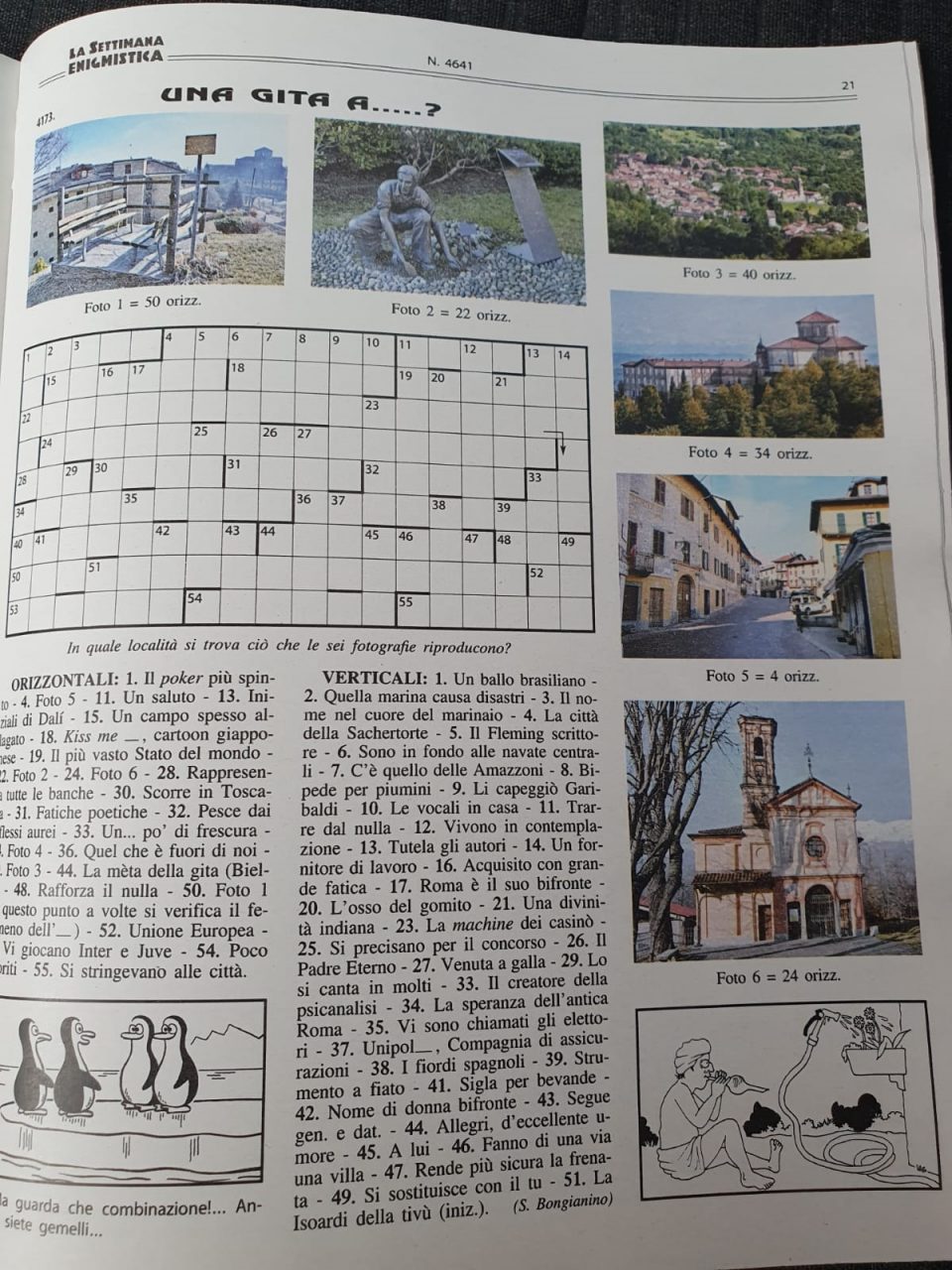 Una gita a Graglia con il cruciverba de “La Settimana Enigmistica”