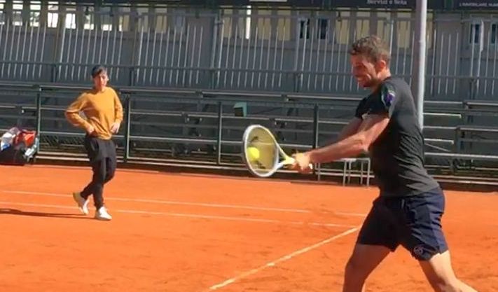 La “regina di Parigi” Francesca Schiavone allena Stefano Napolitano