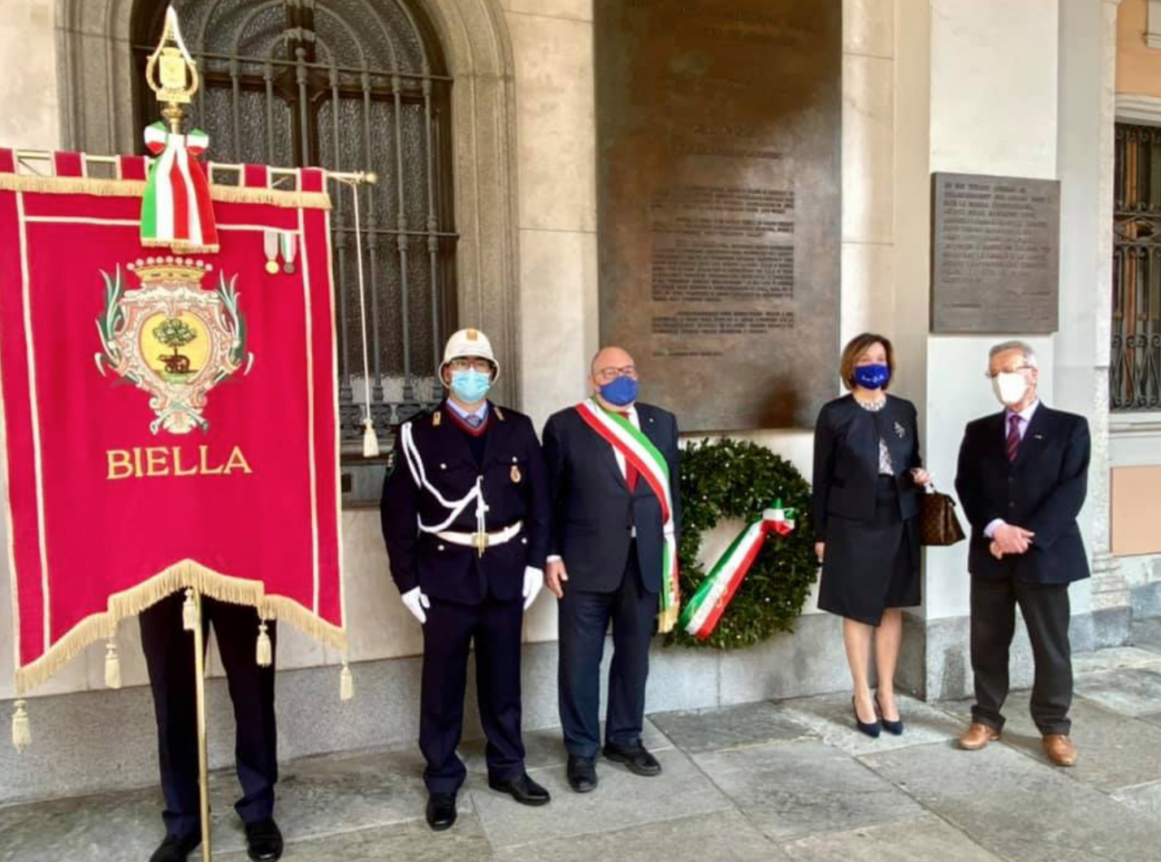 Liberazione a Biella, un’altra commemorazione senza pubblico questa mattina