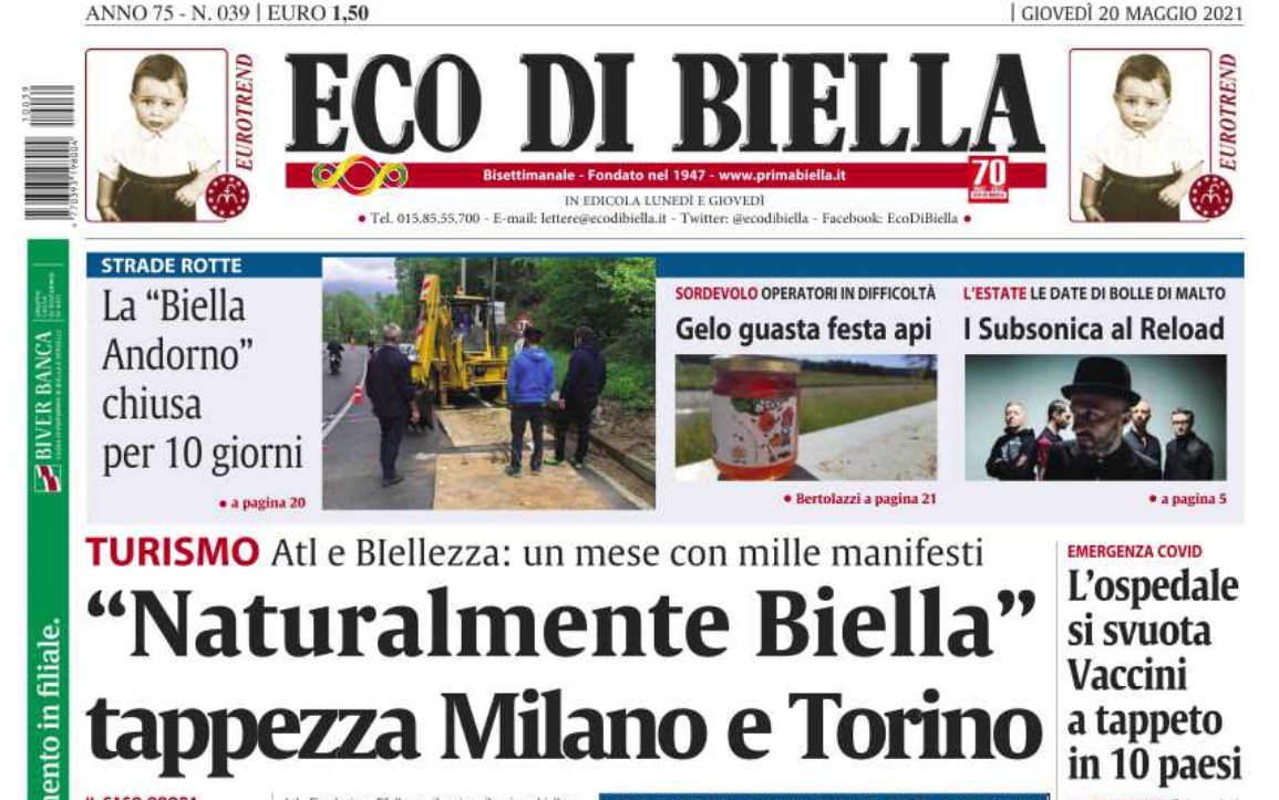 Tutte le esclusive in edicola questa mattina con Eco di Biella
