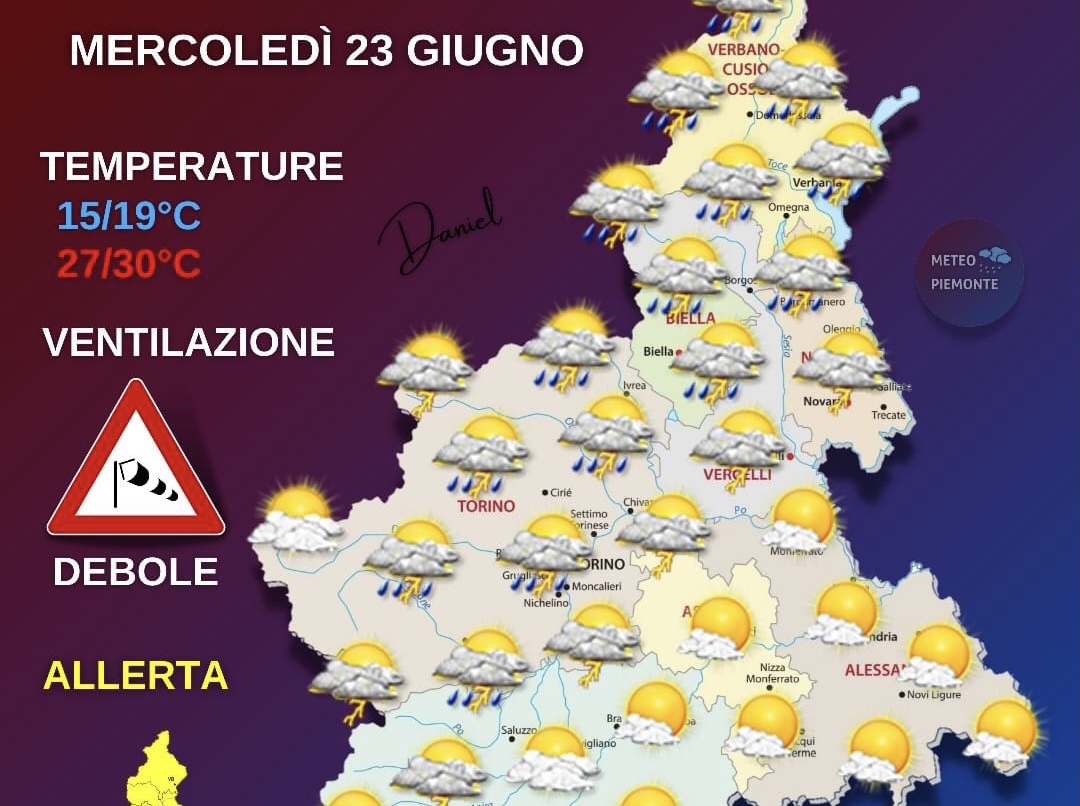 Temporali, ancora allerta gialla. Ecco il meteo di oggi.