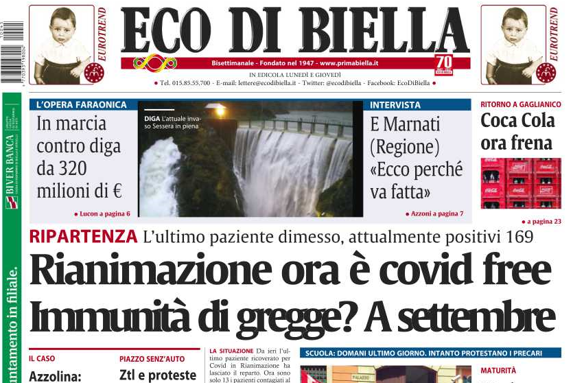 Le esclusive di Eco di Biella oggi in edicola
