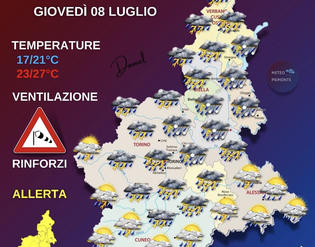 Attenzione!!! Previsti violenti temporali. Ecco il meteo di oggi