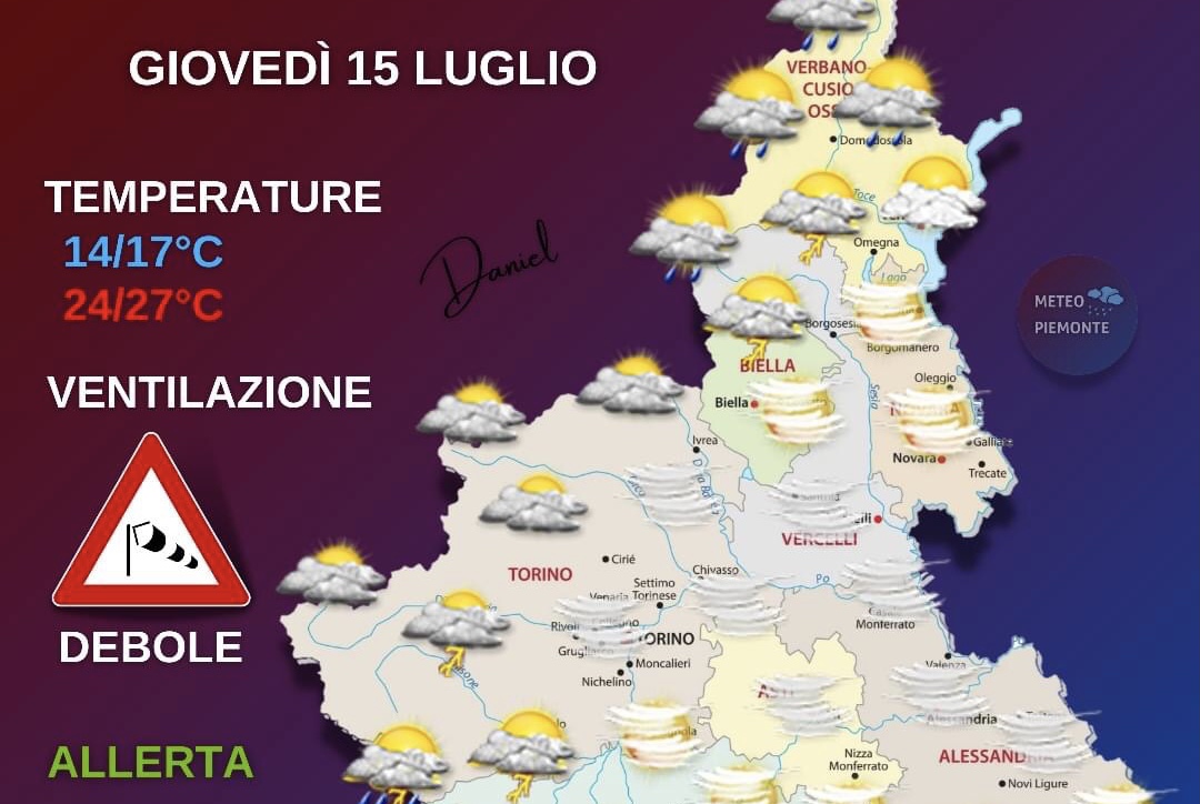 Meteo, ecco le previsioni di oggi, giovedì 15 luglio