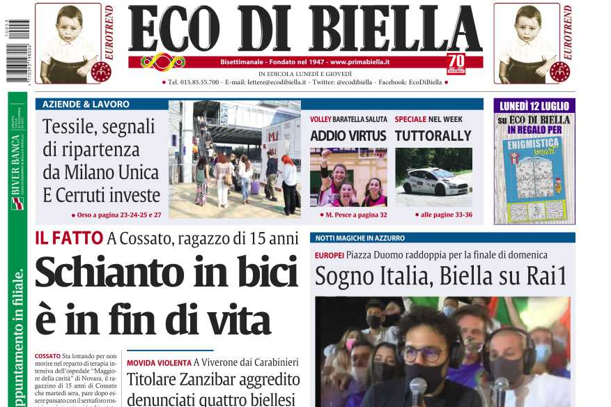 Le esclusive del nuovo Eco di Biella da oggi in edicola