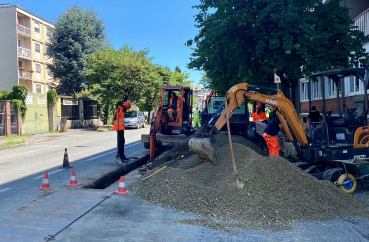 Elettrificazione Biella-Santhià, avanzano i lavori in viale Macallé