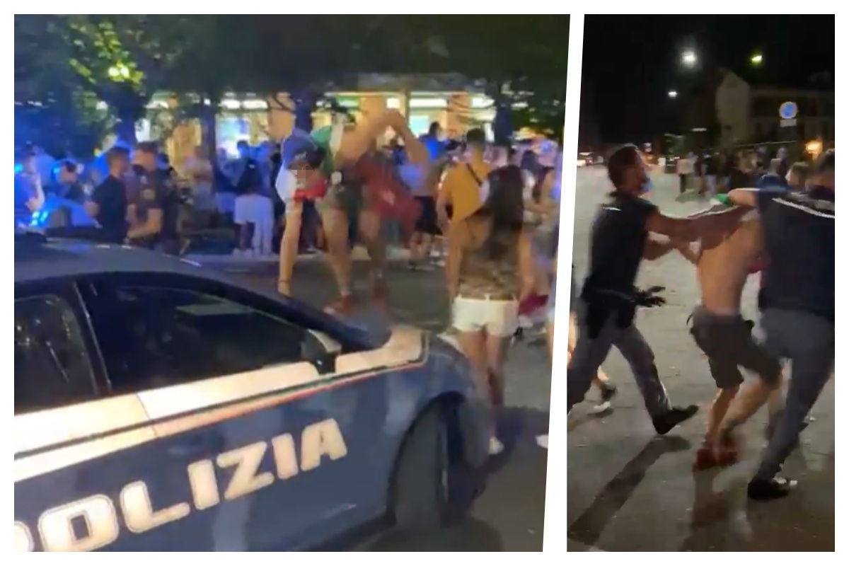 Salta sulla volante della Polizia per festeggiare l’Italia, ma è un disastro – VIDEO