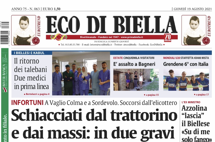 Eco di Biella in edicola con tante notizie esclusive