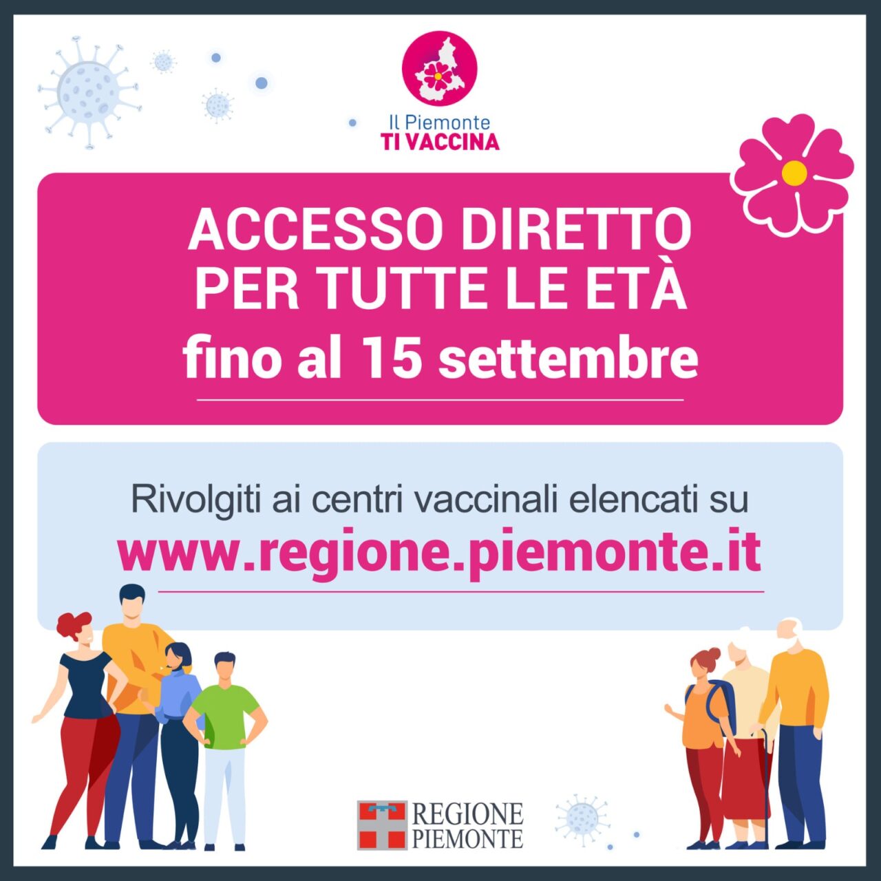 Vaccinazione ad accesso diretto posticipata in Piemonte per gli over 12