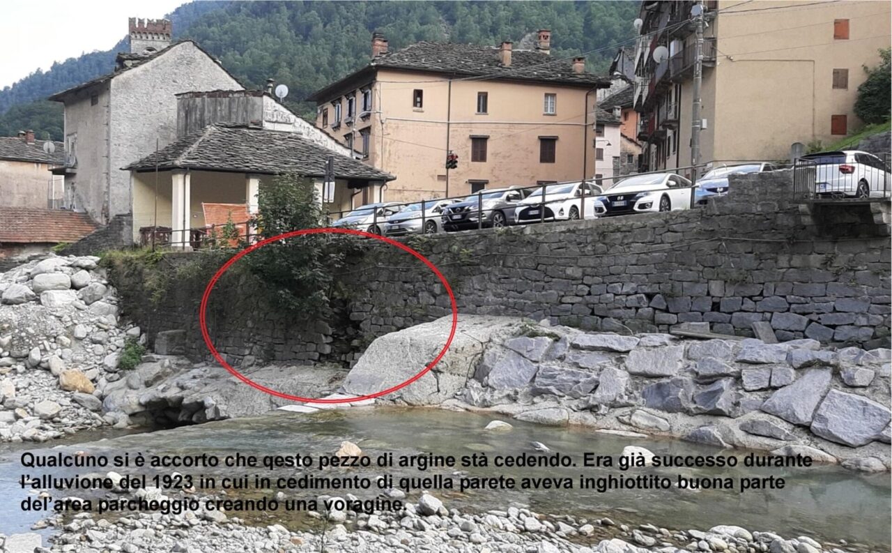 “Qualcuno si è accorto che questo pezzo di argine sta cedendo”?