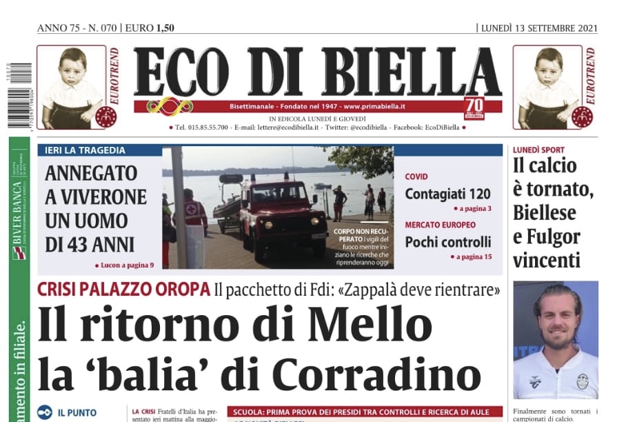 Eco di Biella in edicola con tante notizie esclusive