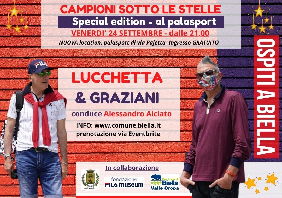 Campioni sotto le stelle special edition: la serata con Lucchetta e Graziani al palasport