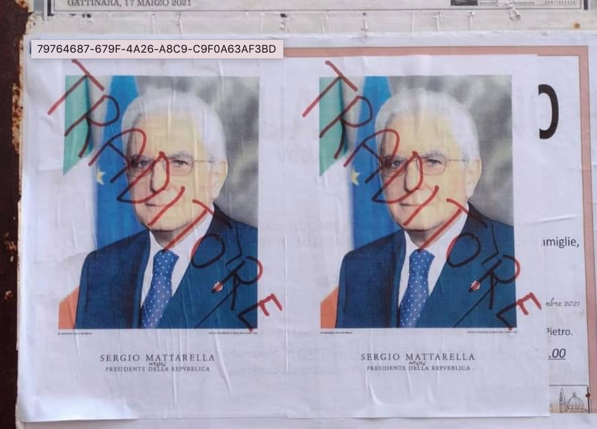 “Traditore”, imbrattati i manifesti di Mattarella: esplode il caso a Gattinara