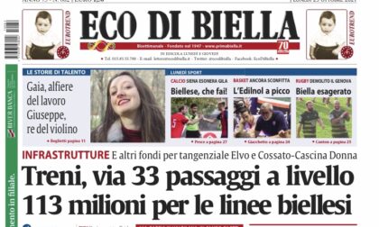 Ecco tutte le notizie esclusive in edicola oggi con Eco di Biella